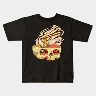 ramen skull Kids T-Shirt